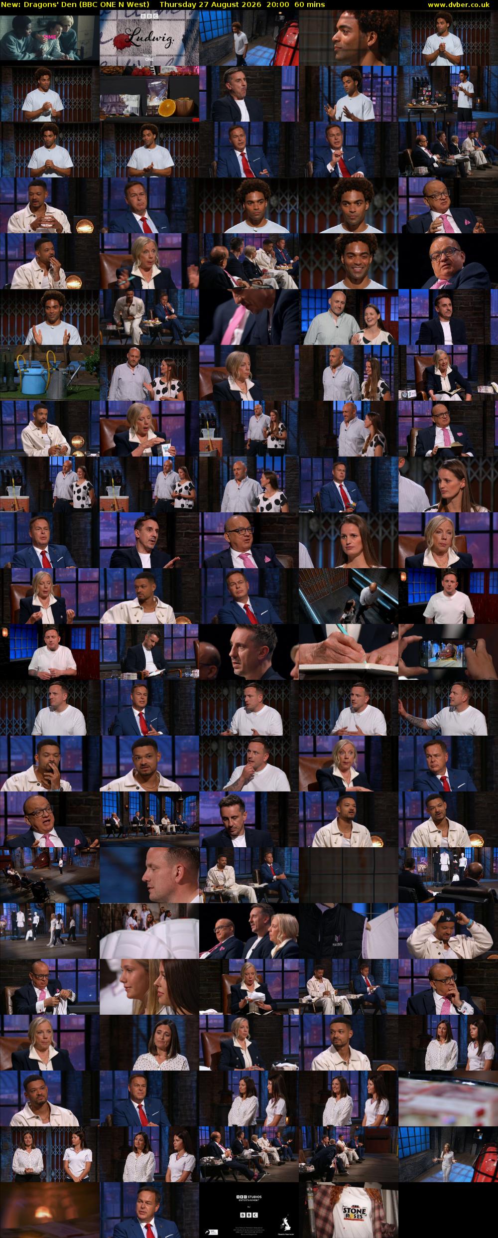 Dragons' Den (BBC ONE N West) Thursday 27 August 2026 20:00 - 21:00