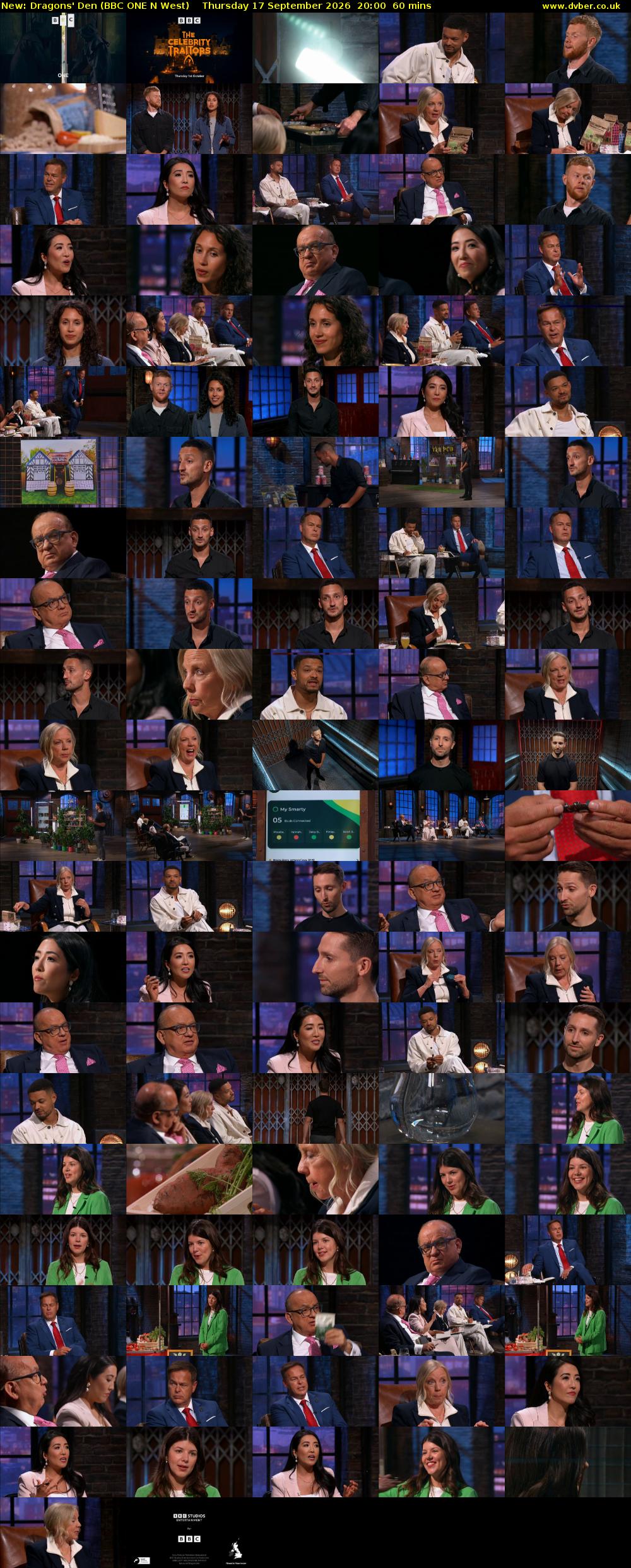 Dragons' Den (BBC ONE N West) Thursday 17 September 2026 20:00 - 21:00