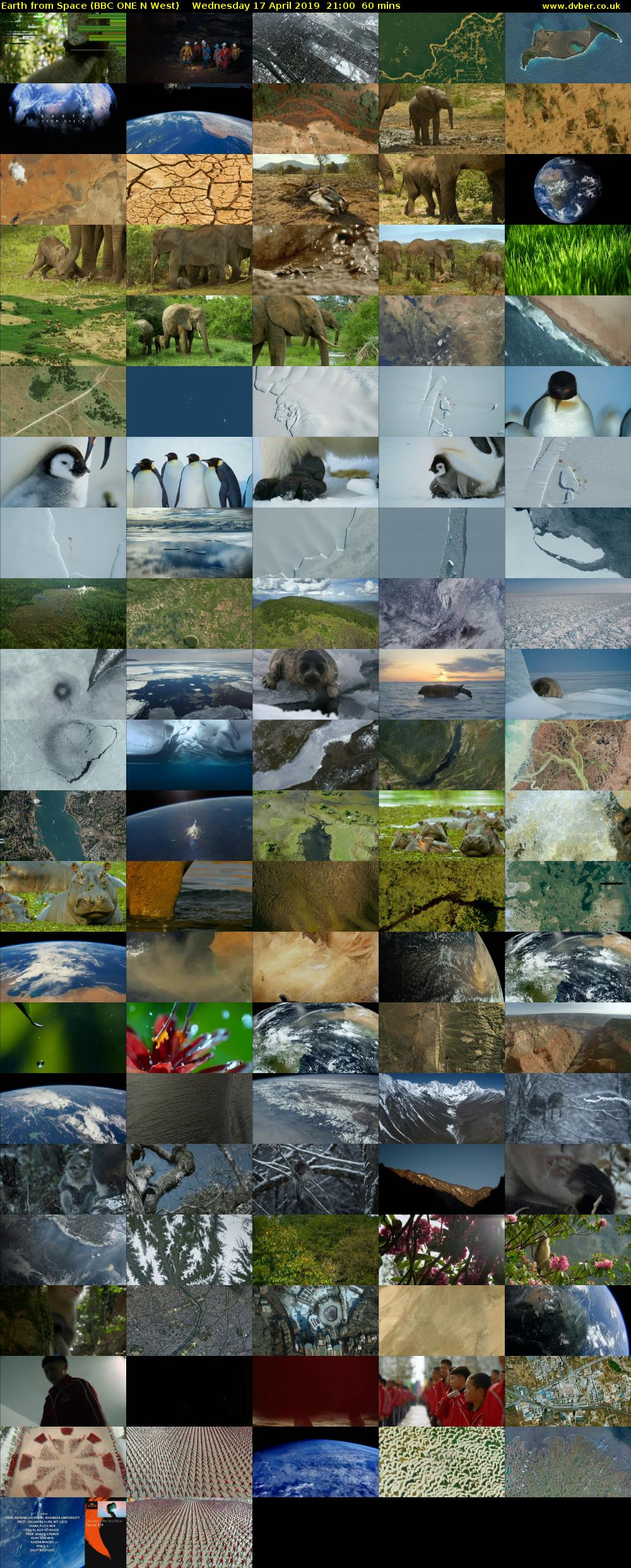 Earth from Space (BBC ONE N West) Wednesday 17 April 2019 21:00 - 22:00