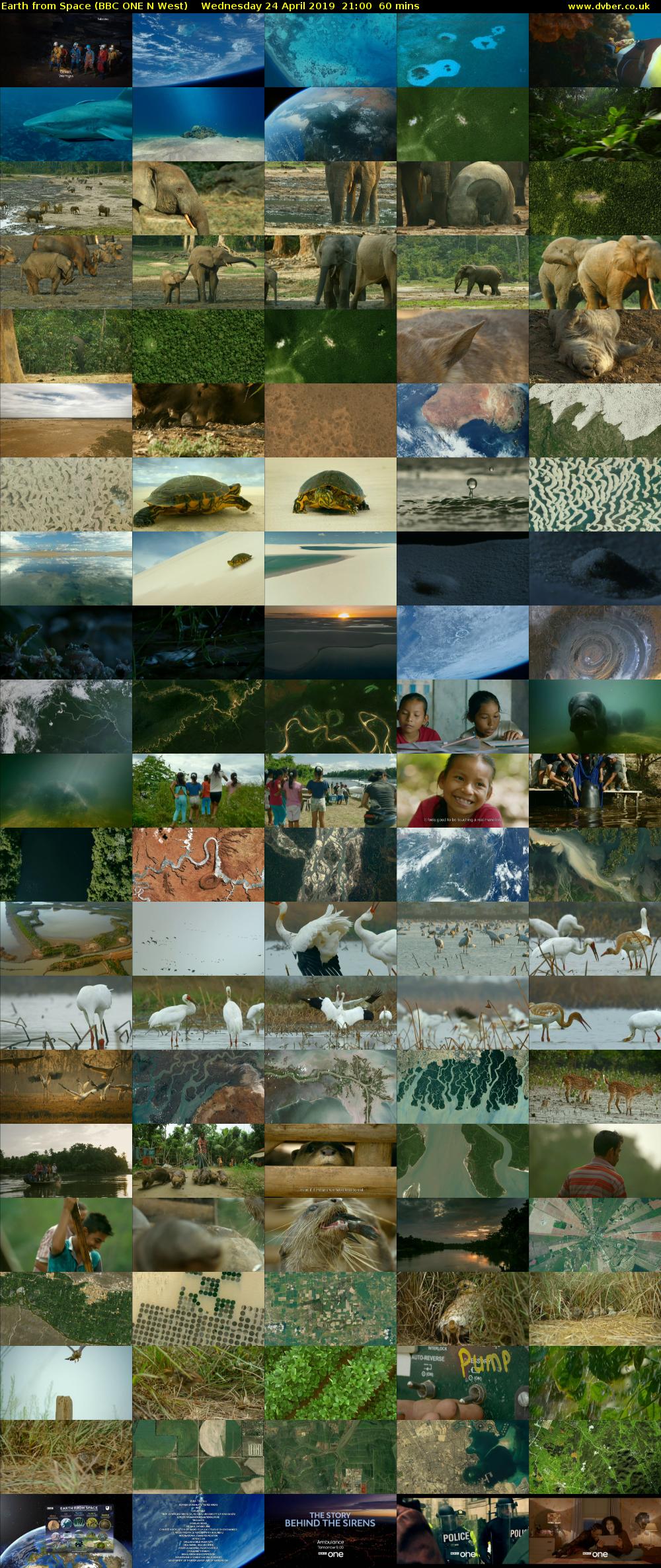 Earth from Space (BBC ONE N West) Wednesday 24 April 2019 21:00 - 22:00