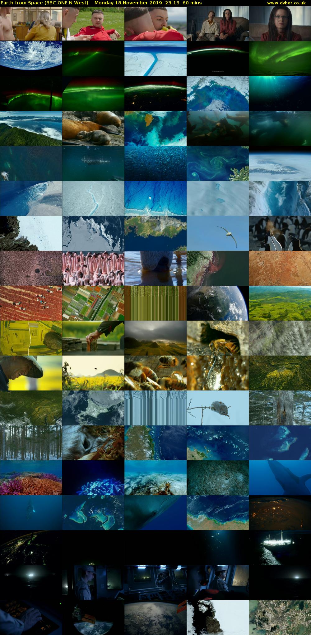 Earth from Space (BBC ONE N West) Monday 18 November 2019 23:15 - 00:15