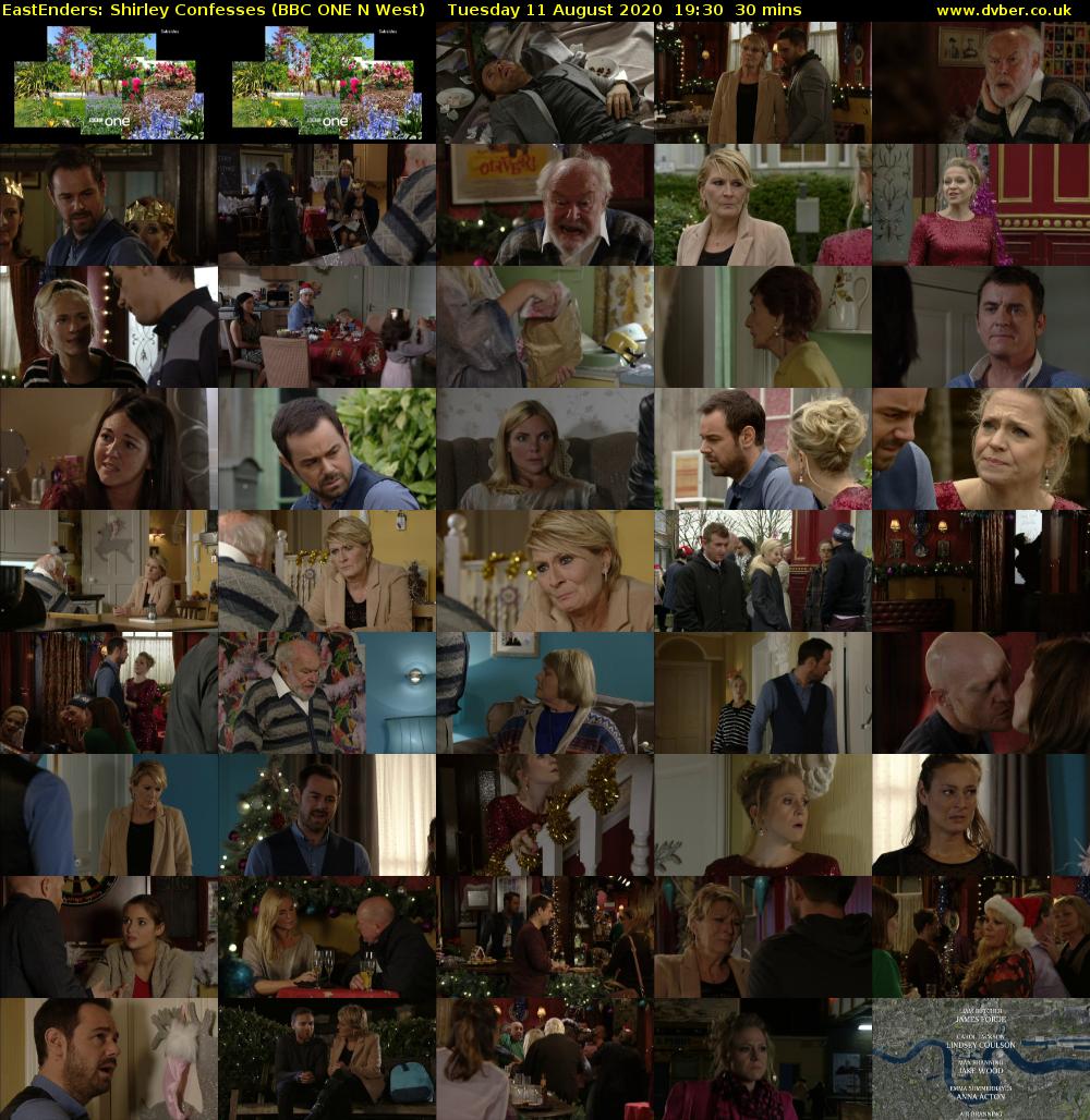 EastEnders: Shirley Confesses (BBC ONE N West) Tuesday 11 August 2020 19:30 - 20:00