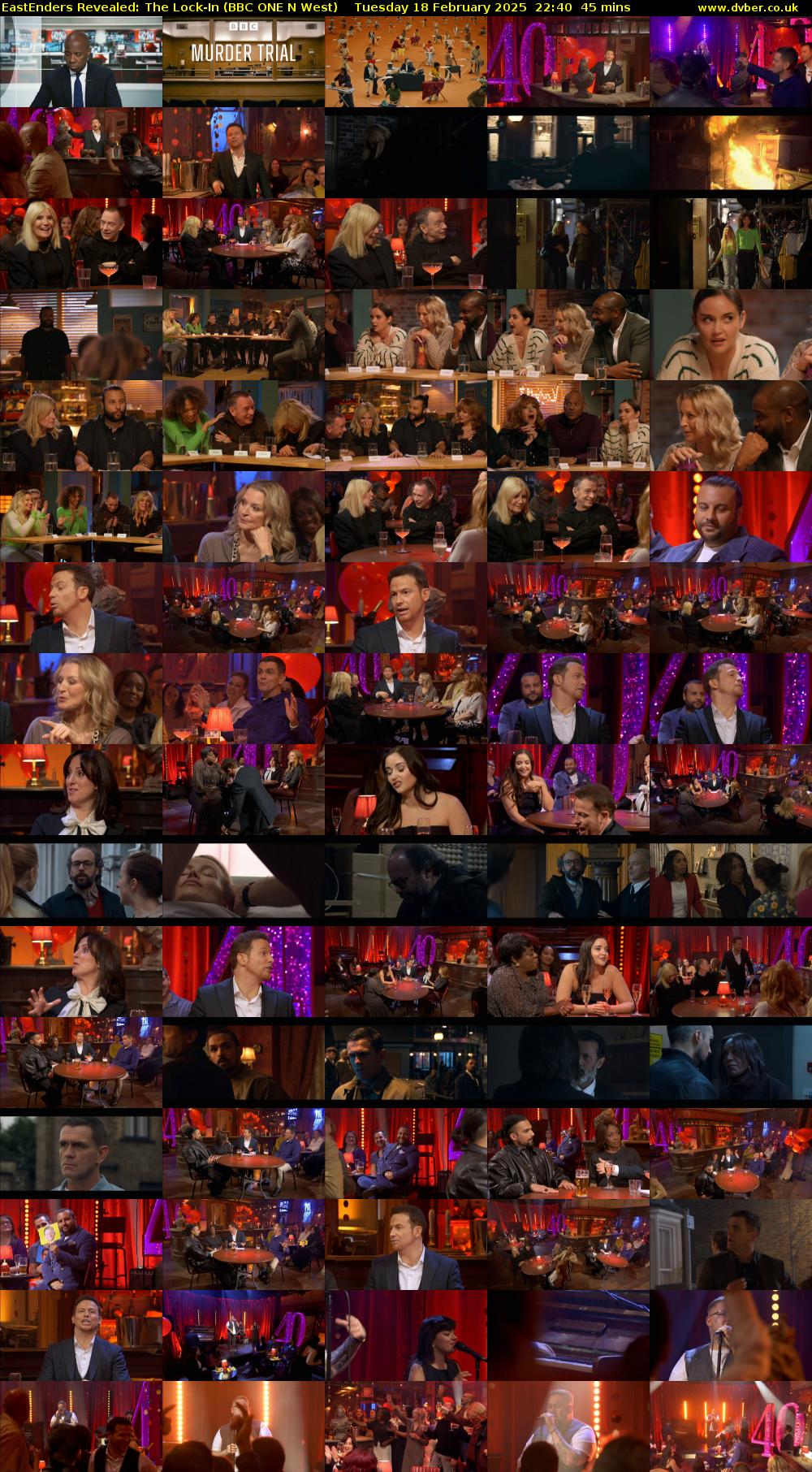 EastEnders Revealed: The Lock-In (BBC ONE N West) Tuesday 18 February 2025 22:40 - 23:25