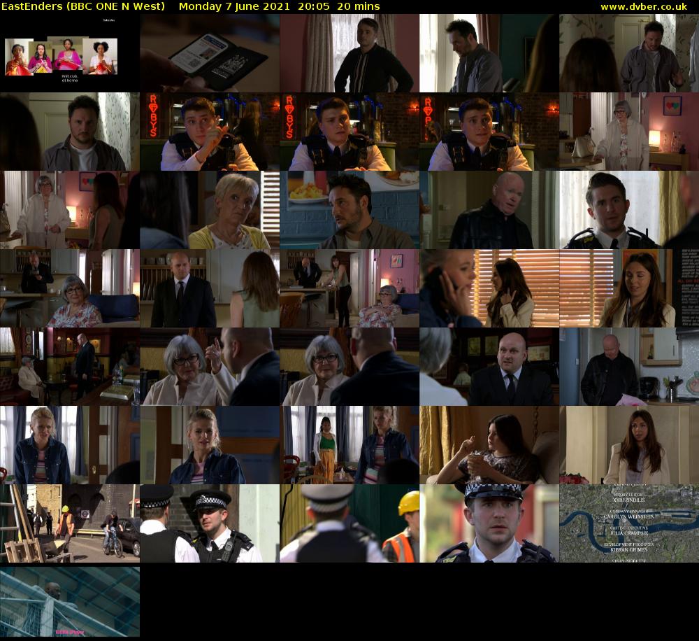 EastEnders (BBC ONE N West) Monday 7 June 2021 20:05 - 20:25