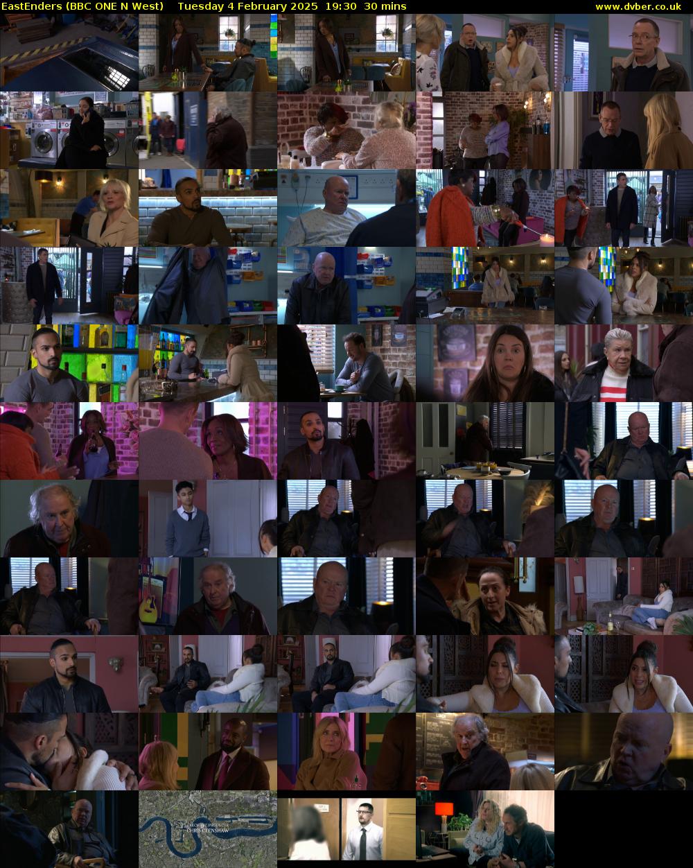 EastEnders (BBC ONE N West) Tuesday 4 February 2025 19:30 - 20:00