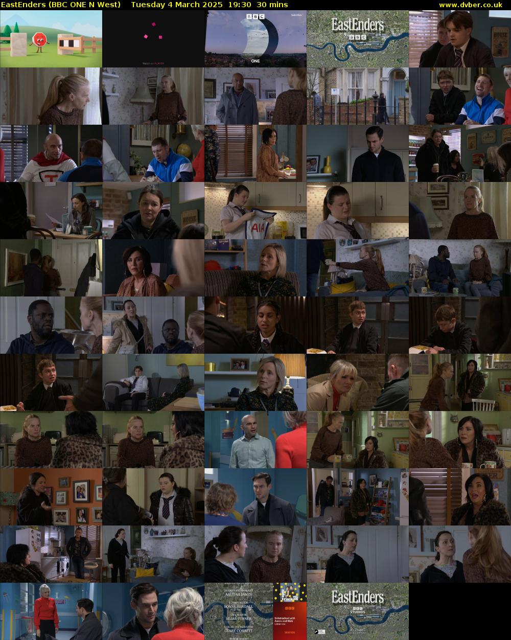 EastEnders (BBC ONE N West) Tuesday 4 March 2025 19:30 - 20:00