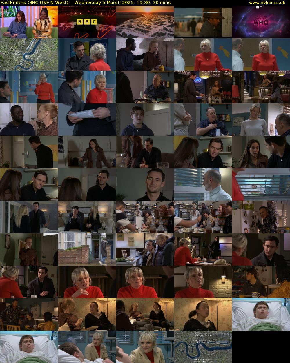 EastEnders (BBC ONE N West) Wednesday 5 March 2025 19:30 - 20:00