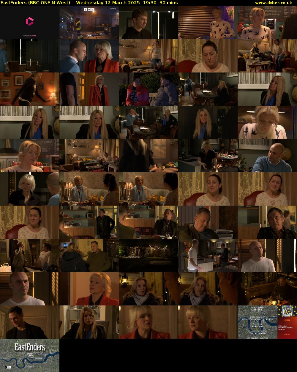 EastEnders (BBC ONE N West) Wednesday 12 March 2025 19:30 - 20:00