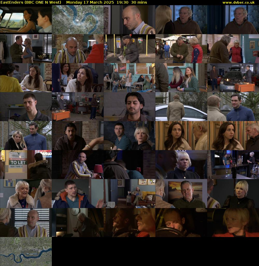 EastEnders (BBC ONE N West) Monday 17 March 2025 19:30 - 20:00