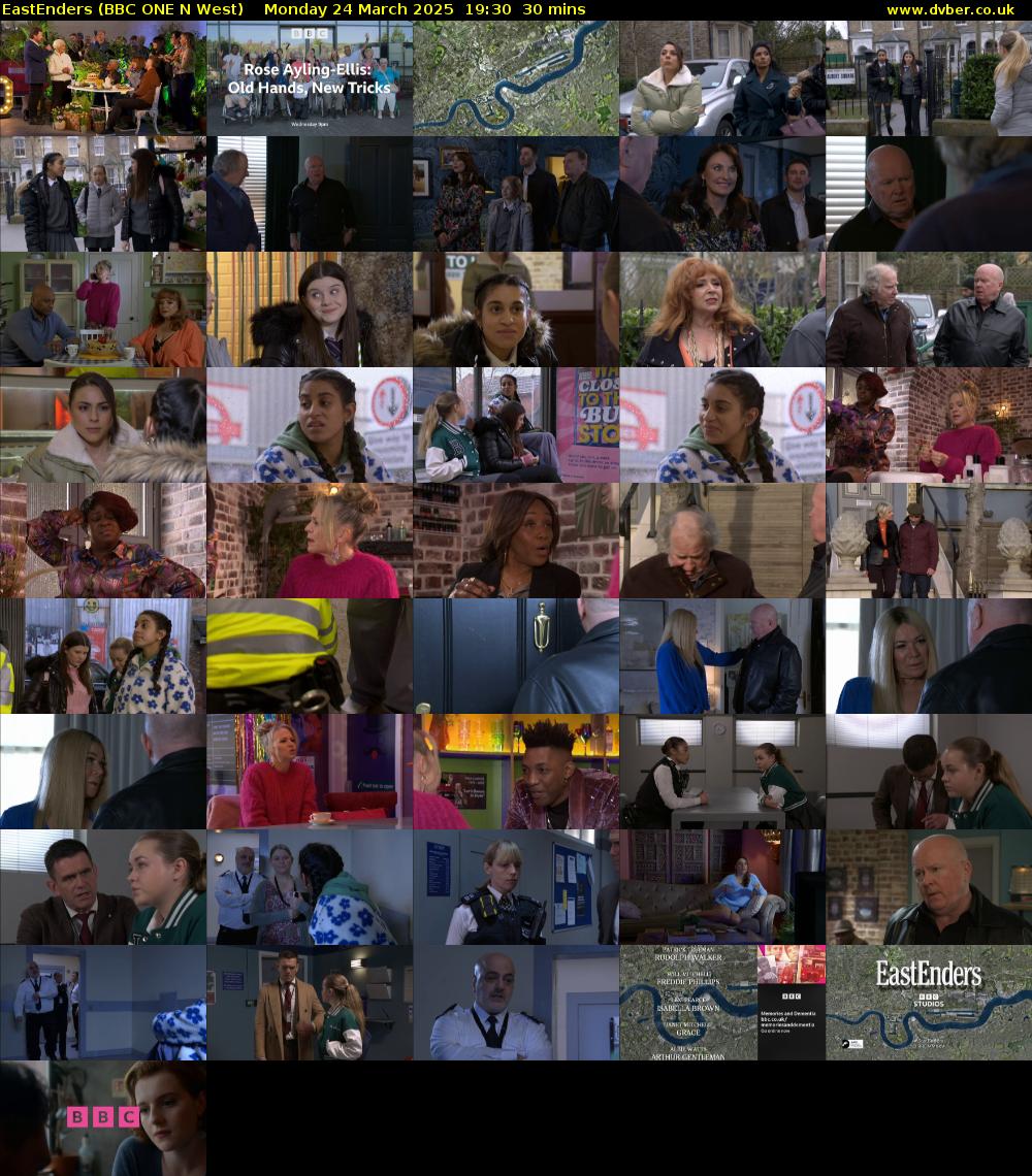 EastEnders (BBC ONE N West) Monday 24 March 2025 19:30 - 20:00