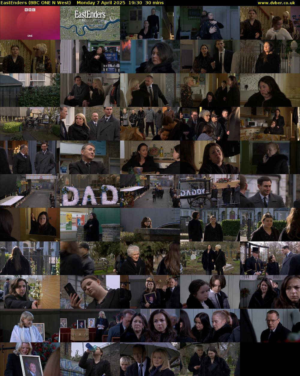 EastEnders (BBC ONE N West) Monday 7 April 2025 19:30 - 20:00