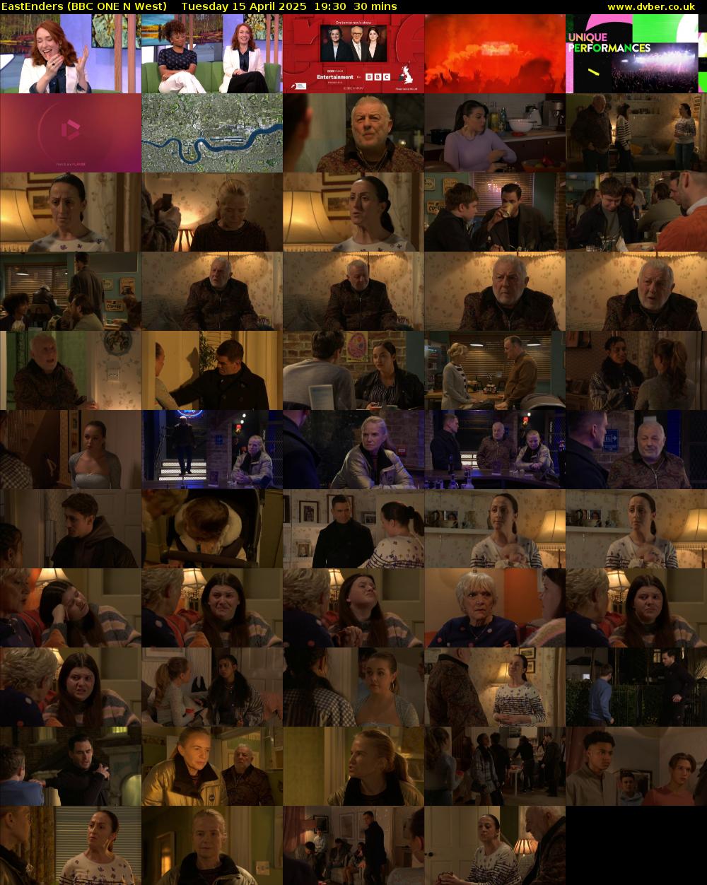 EastEnders (BBC ONE N West) Tuesday 15 April 2025 19:30 - 20:00