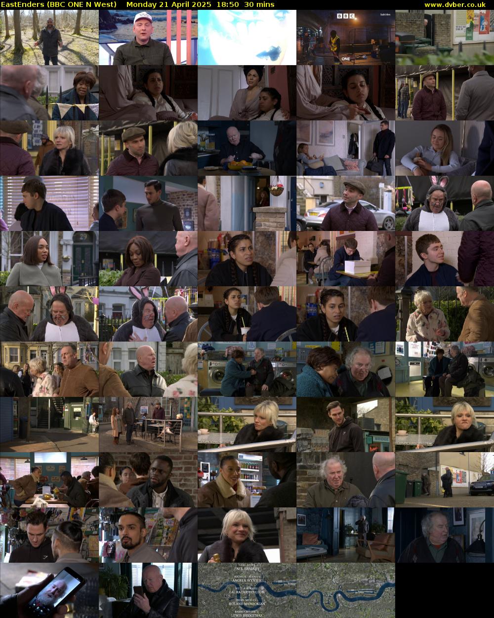 EastEnders (BBC ONE N West) Monday 21 April 2025 18:50 - 19:20