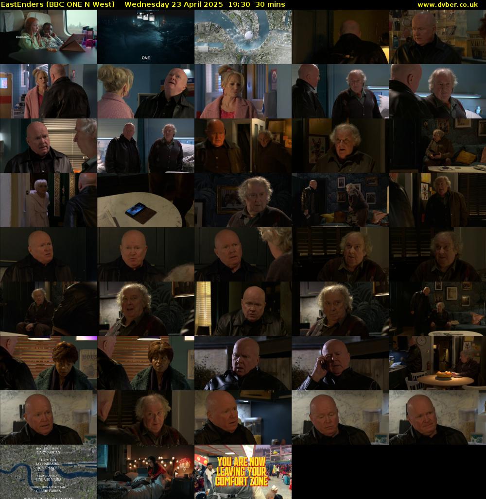 EastEnders (BBC ONE N West) Wednesday 23 April 2025 19:30 - 20:00
