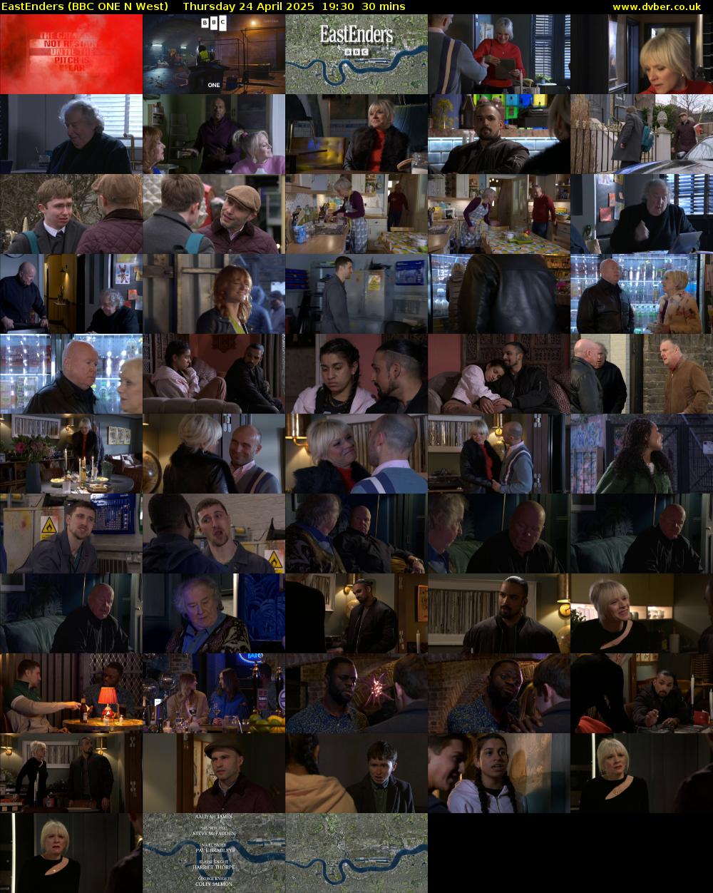 EastEnders (BBC ONE N West) Thursday 24 April 2025 19:30 - 20:00