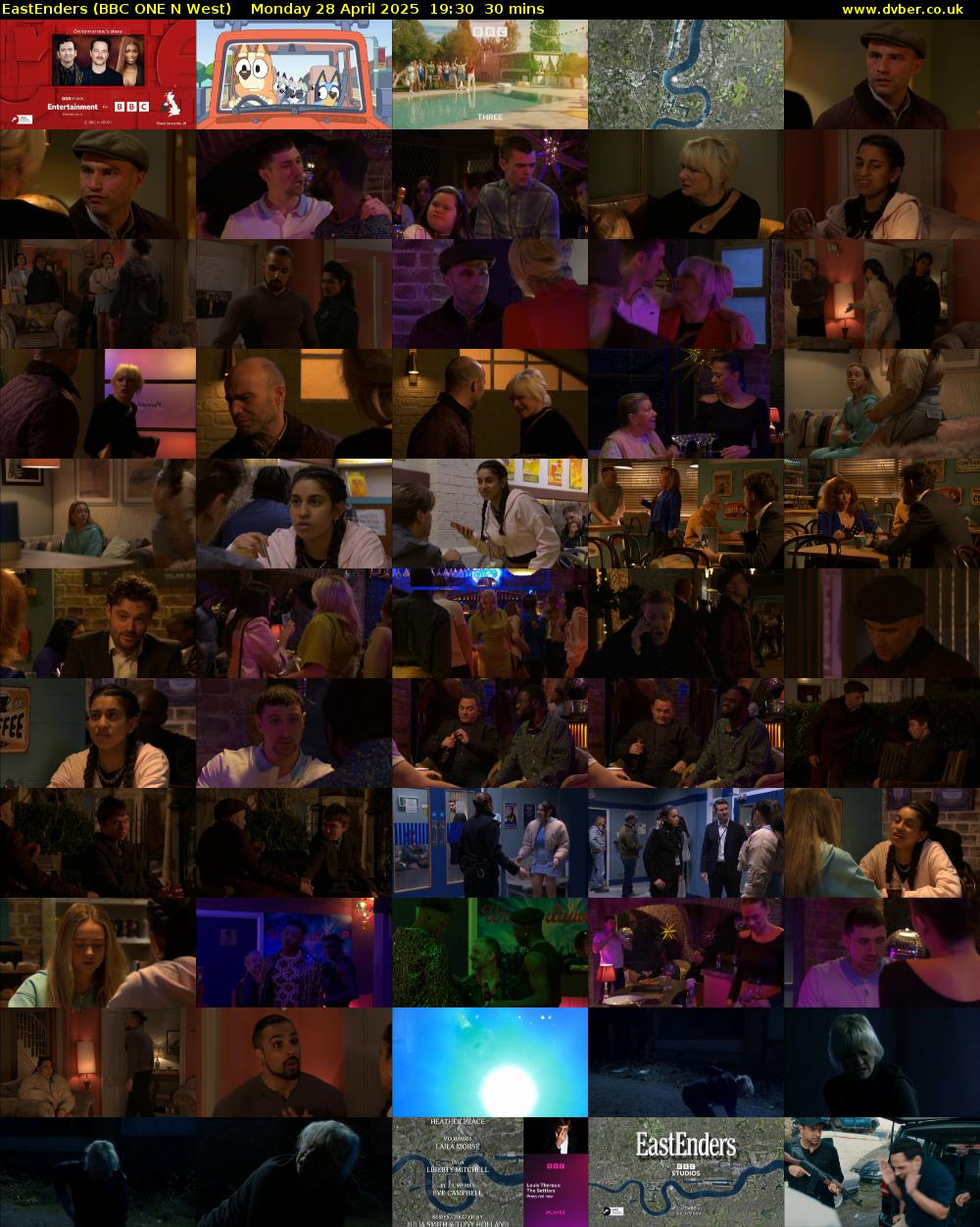 EastEnders (BBC ONE N West) Monday 28 April 2025 19:30 - 20:00