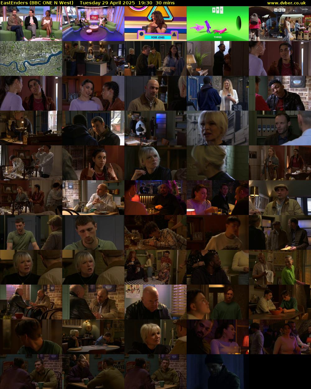EastEnders (BBC ONE N West) Tuesday 29 April 2025 19:30 - 20:00