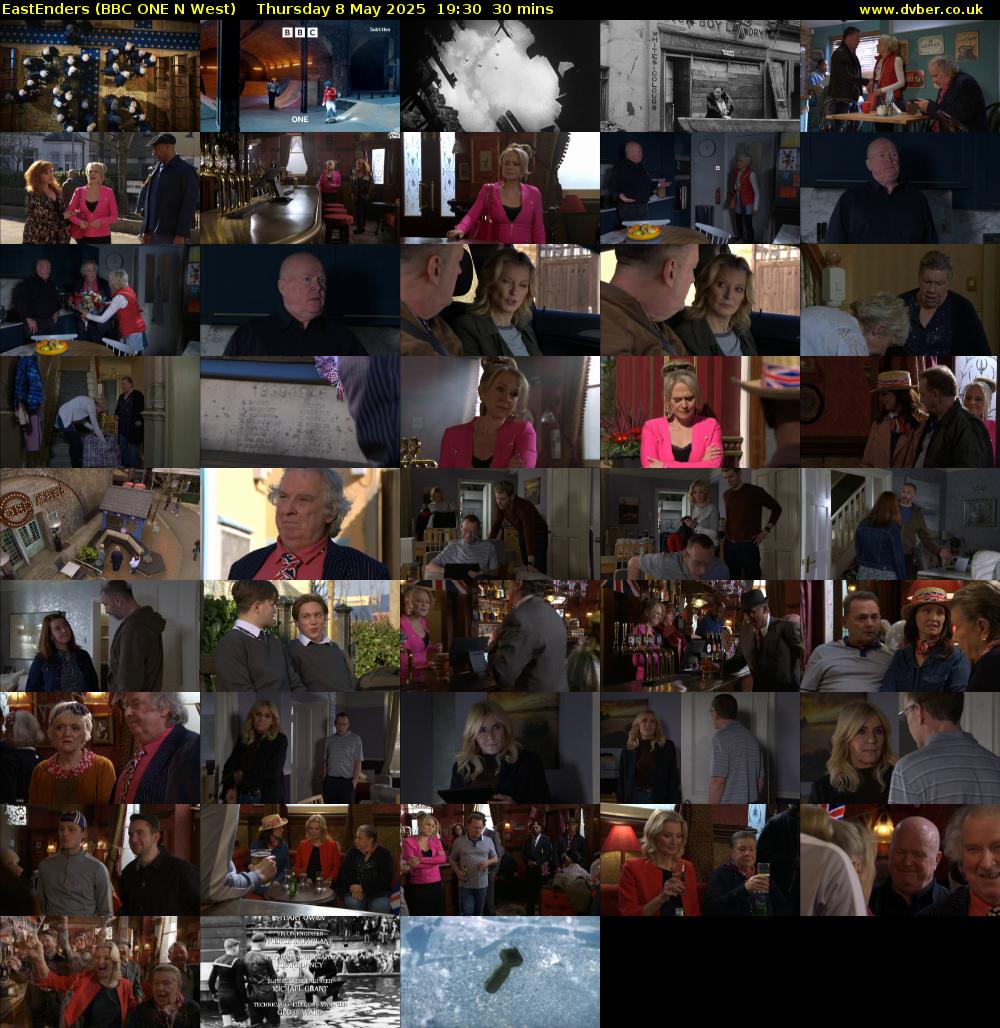 EastEnders (BBC ONE N West) Thursday 8 May 2025 19:30 - 20:00