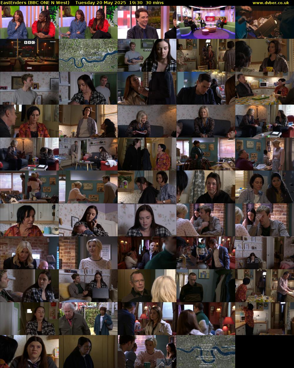 EastEnders (BBC ONE N West) Tuesday 20 May 2025 19:30 - 20:00