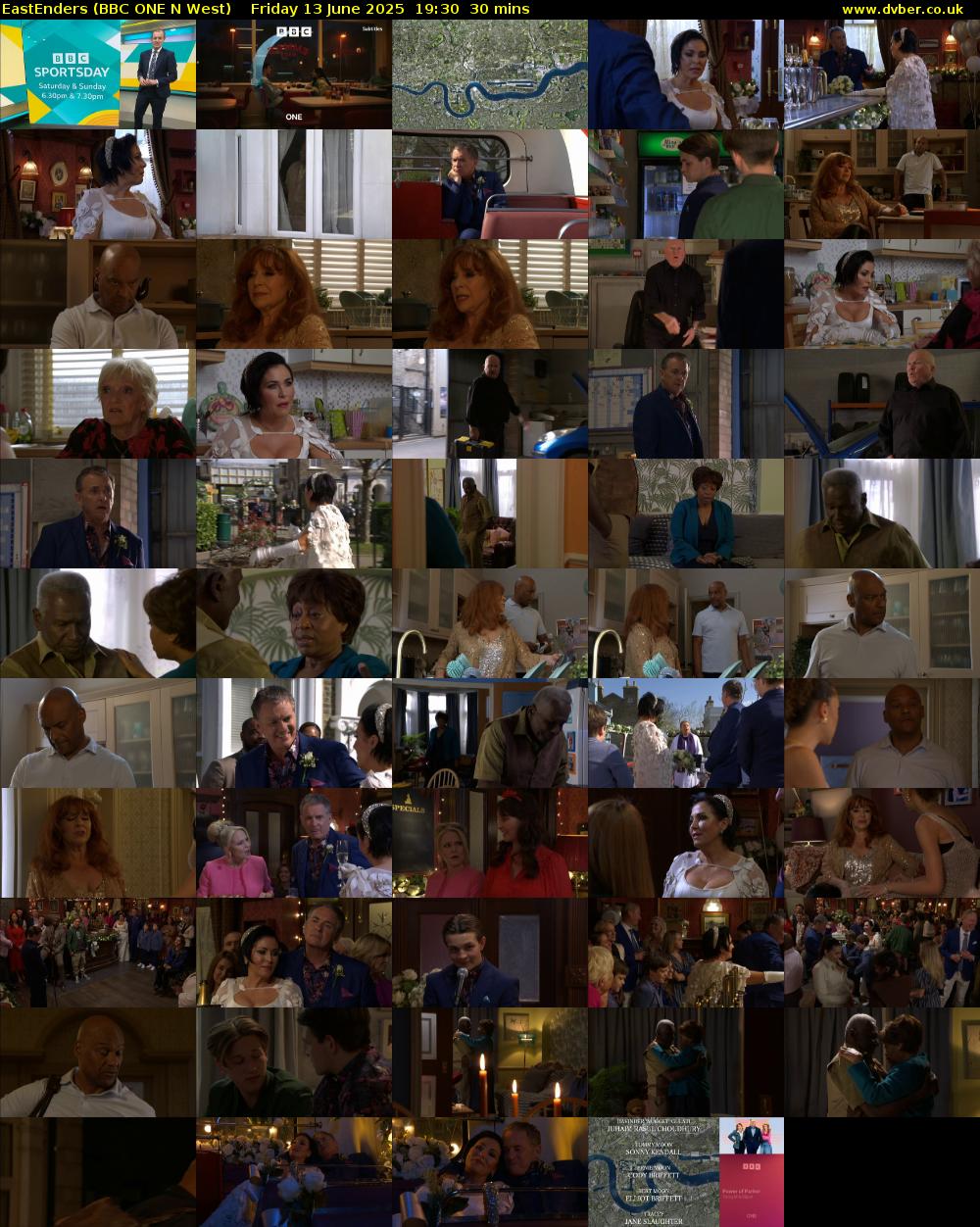 EastEnders (BBC ONE N West) Friday 13 June 2025 19:30 - 20:00