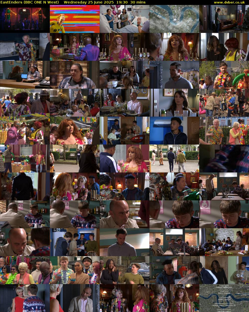 EastEnders (BBC ONE N West) Wednesday 25 June 2025 19:30 - 20:00