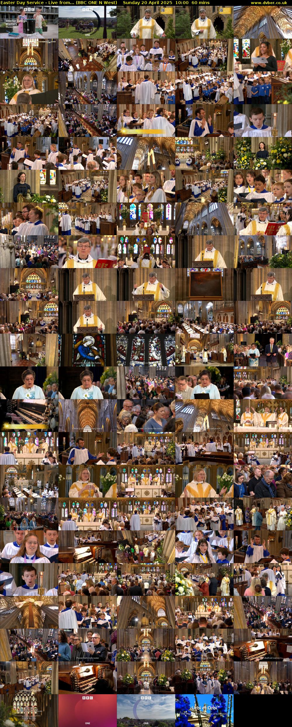 Easter Day Service - Live from... (BBC ONE N West) Sunday 20 April 2025 10:00 - 11:00