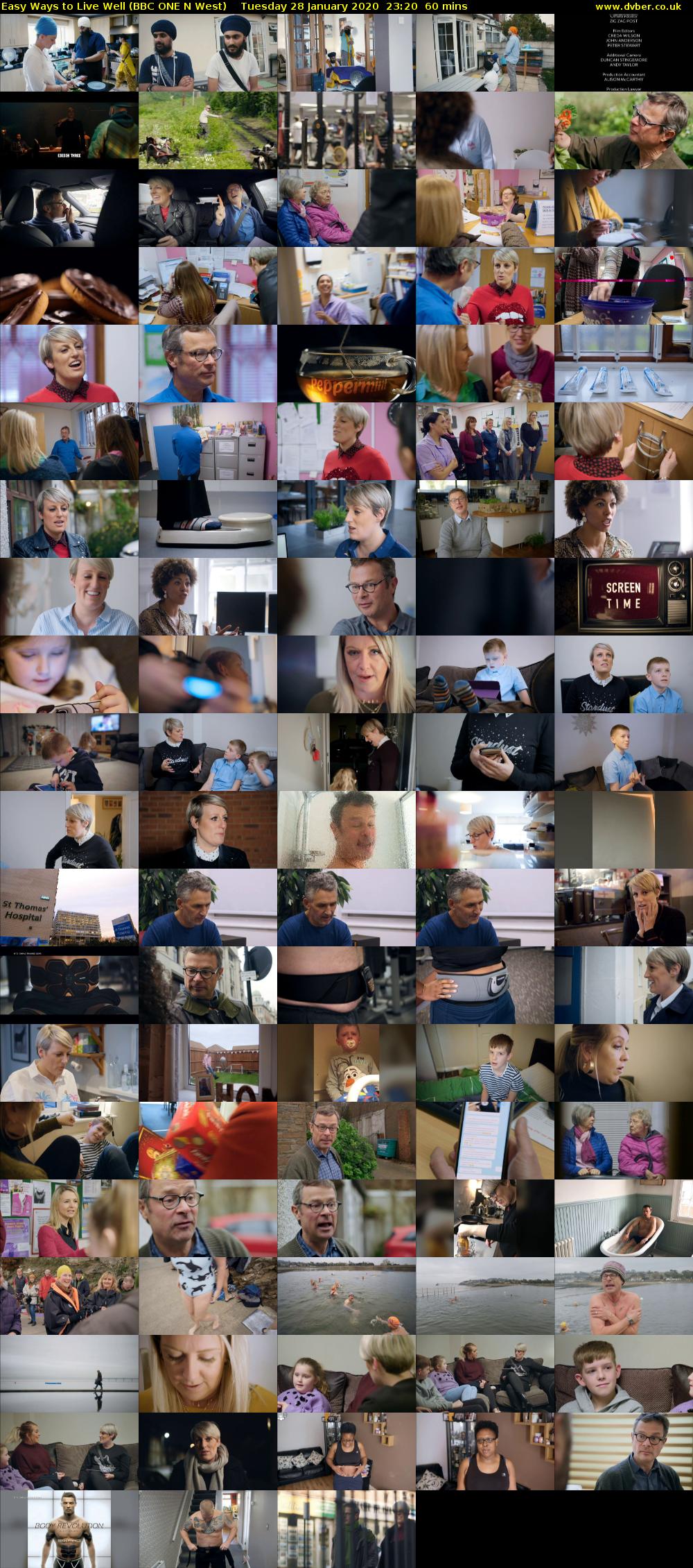 Easy Ways to Live Well (BBC ONE N West) Tuesday 28 January 2020 23:20 - 00:20