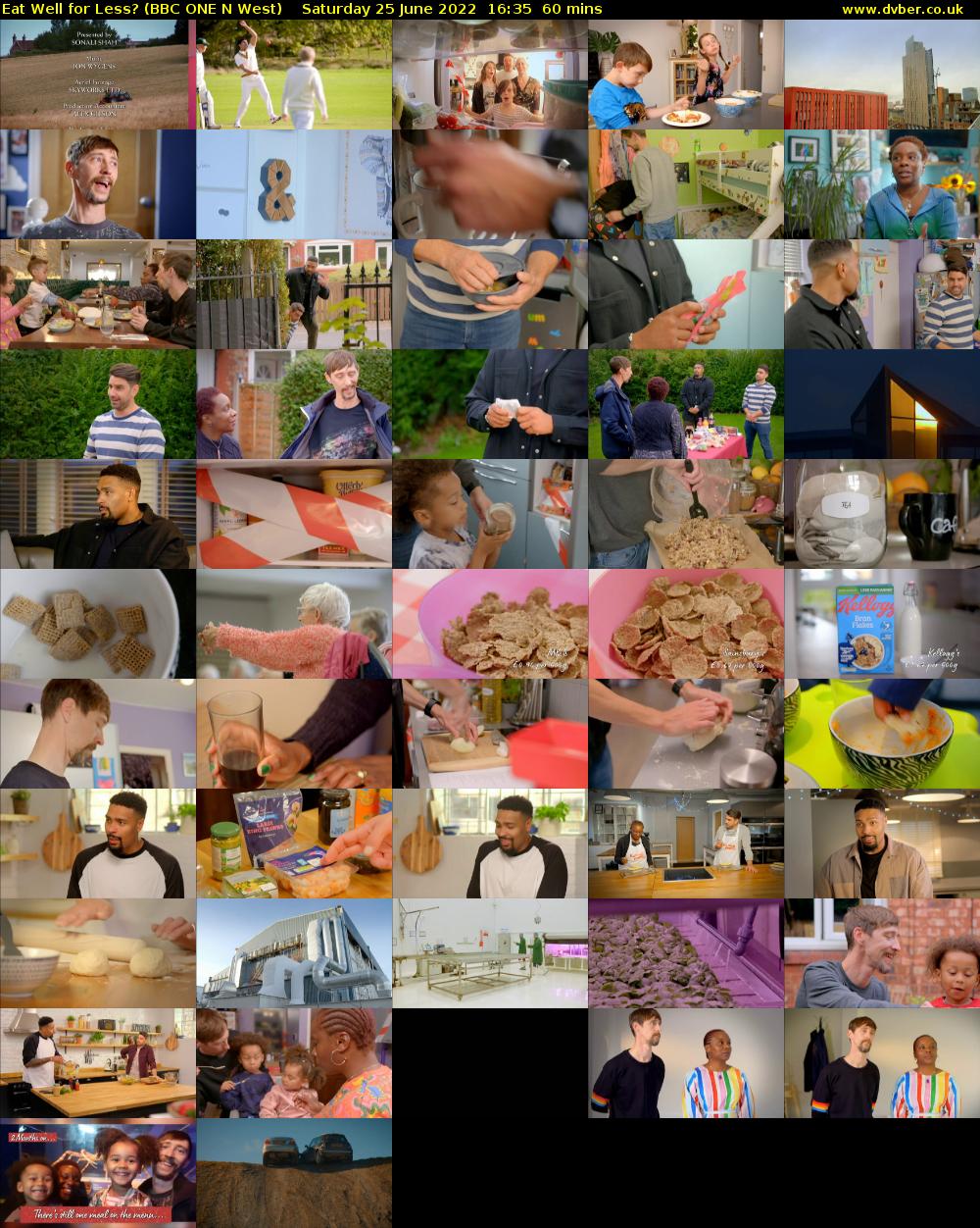 Eat Well for Less? (BBC ONE N West) Saturday 25 June 2022 16:35 - 17:35