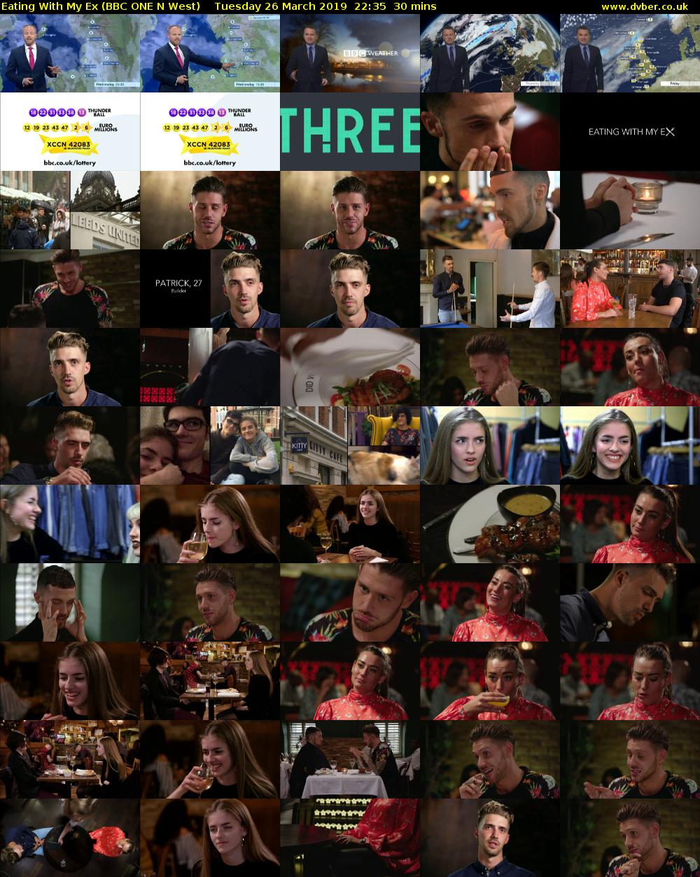 Eating with My Ex (BBC ONE N West) Tuesday 26 March 2019 22:35 - 23:05