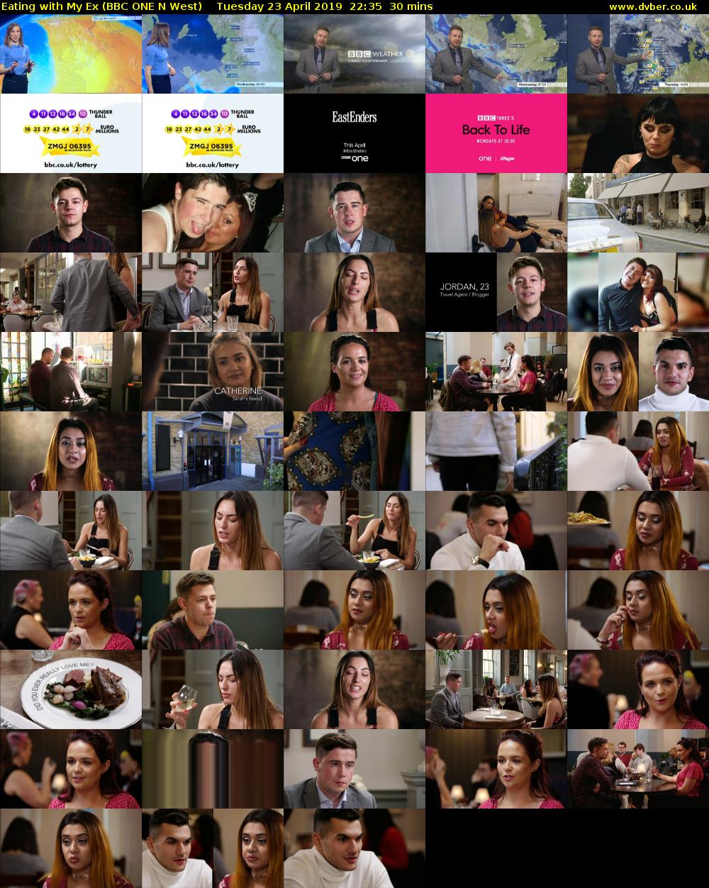 Eating with My Ex (BBC ONE N West) Tuesday 23 April 2019 22:35 - 23:05