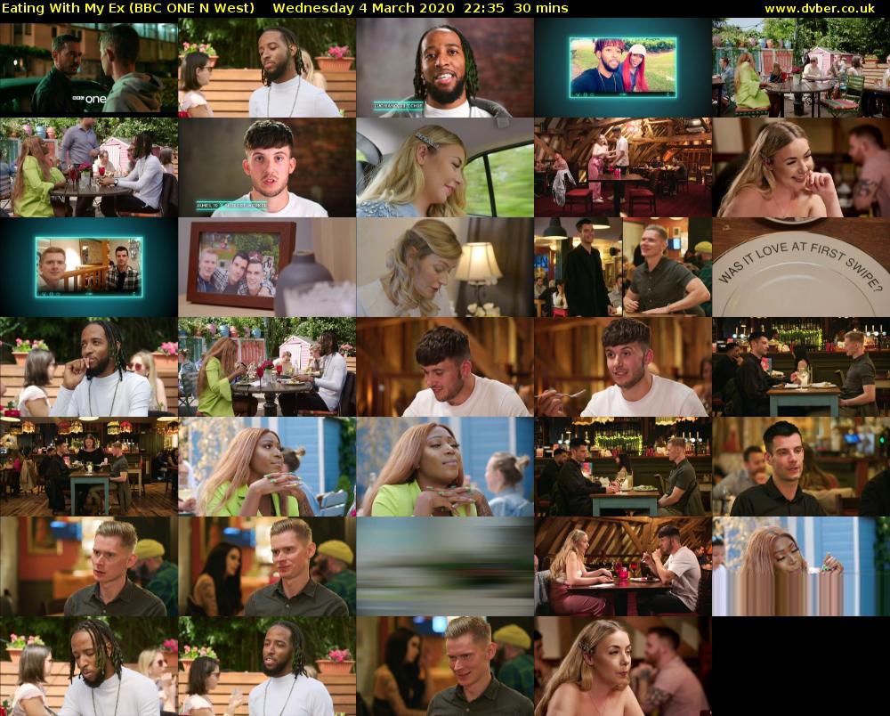 Eating with My Ex (BBC ONE N West) Wednesday 4 March 2020 22:35 - 23:05