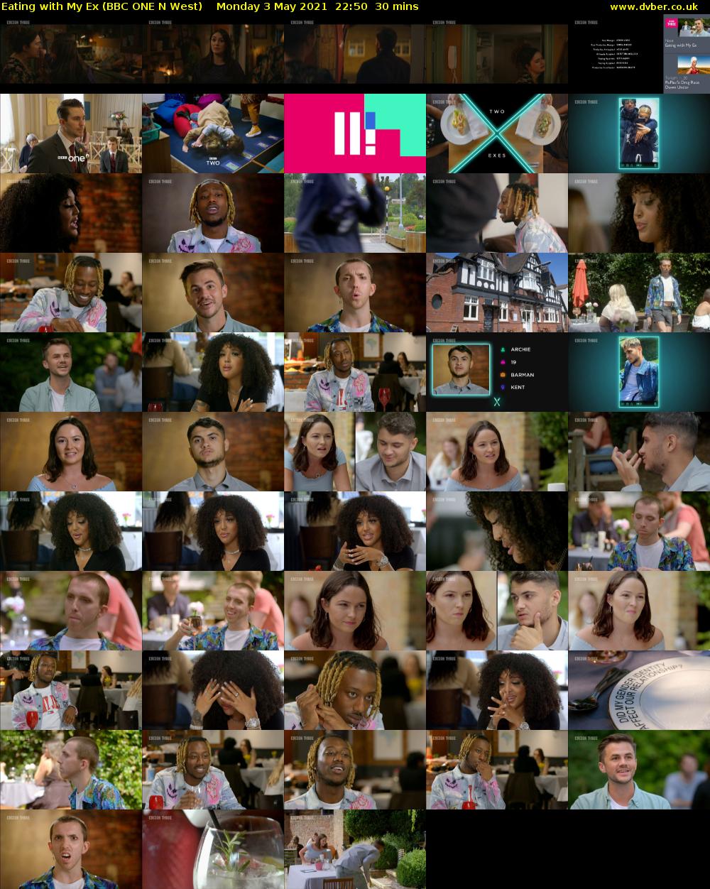 Eating with My Ex (BBC ONE N West) Monday 3 May 2021 22:50 - 23:20