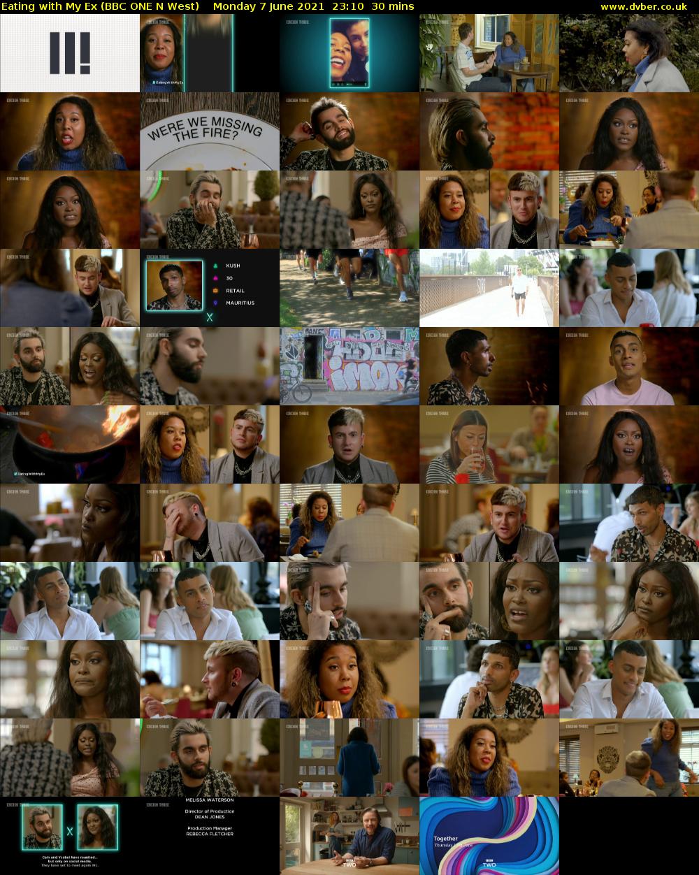 Eating with My Ex (BBC ONE N West) Monday 7 June 2021 23:10 - 23:40