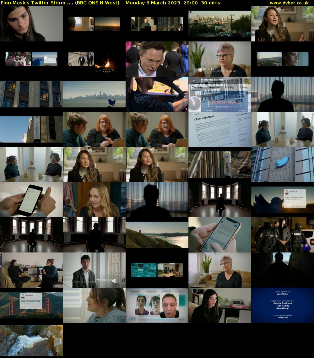 Elon Musk's Twitter Storm -... (BBC ONE N West) Monday 6 March 2023 20:00 - 20:30
