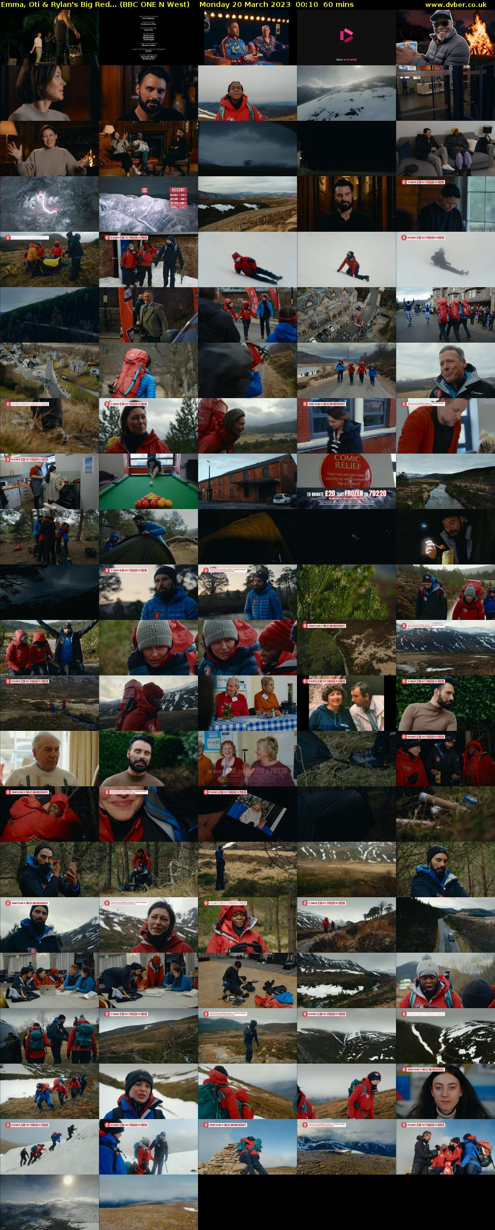Emma, Oti & Rylan's Big Red... (BBC ONE N West) Monday 20 March 2023 00:10 - 01:10