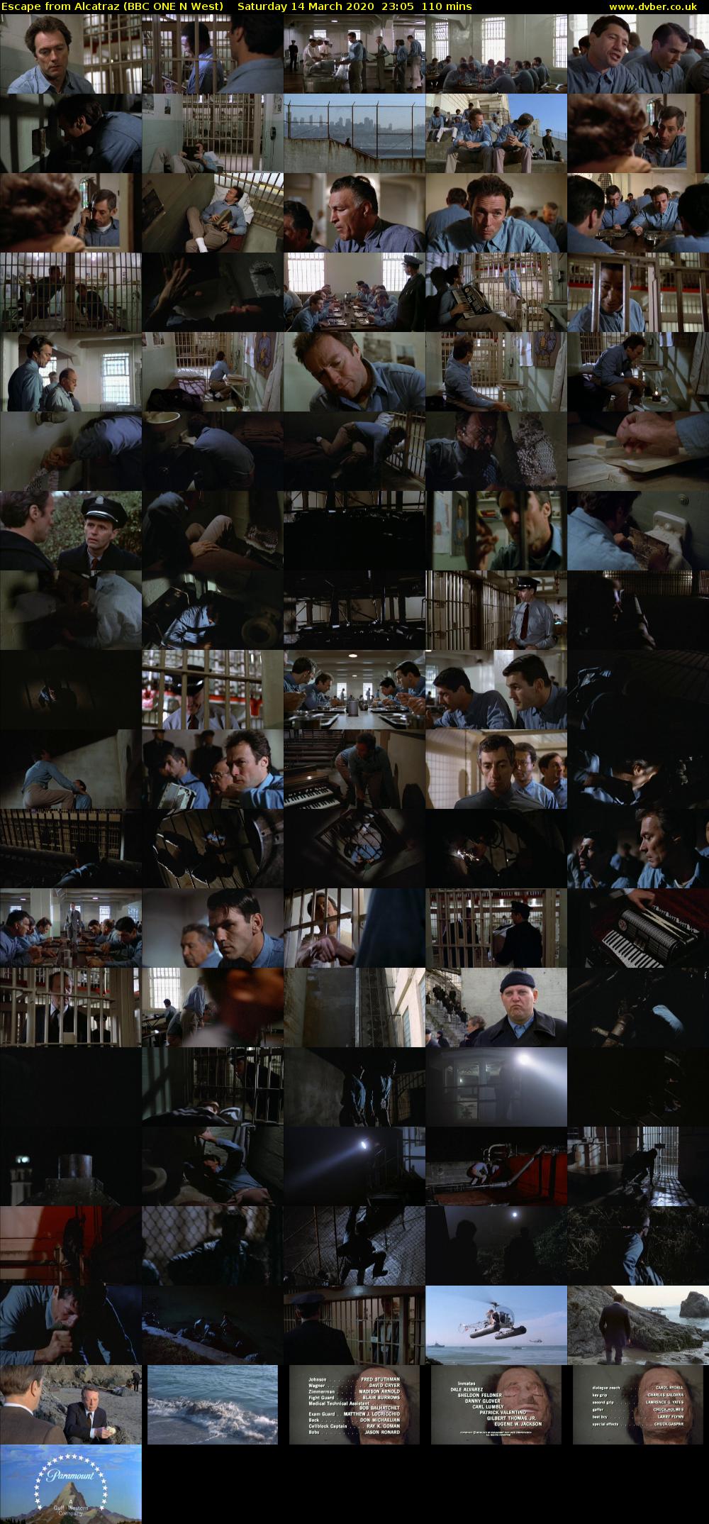 Escape from Alcatraz (BBC ONE N West) Saturday 14 March 2020 23:05 - 00:55