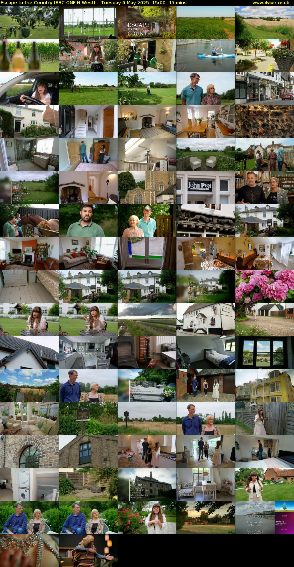 Escape to the Country (BBC ONE N West) Tuesday 6 May 2025 15:00 - 15:45