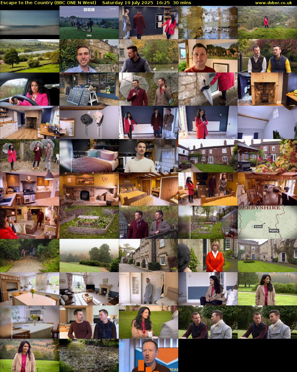 Escape to the Country (BBC ONE N West) Saturday 19 July 2025 16:25 - 16:55