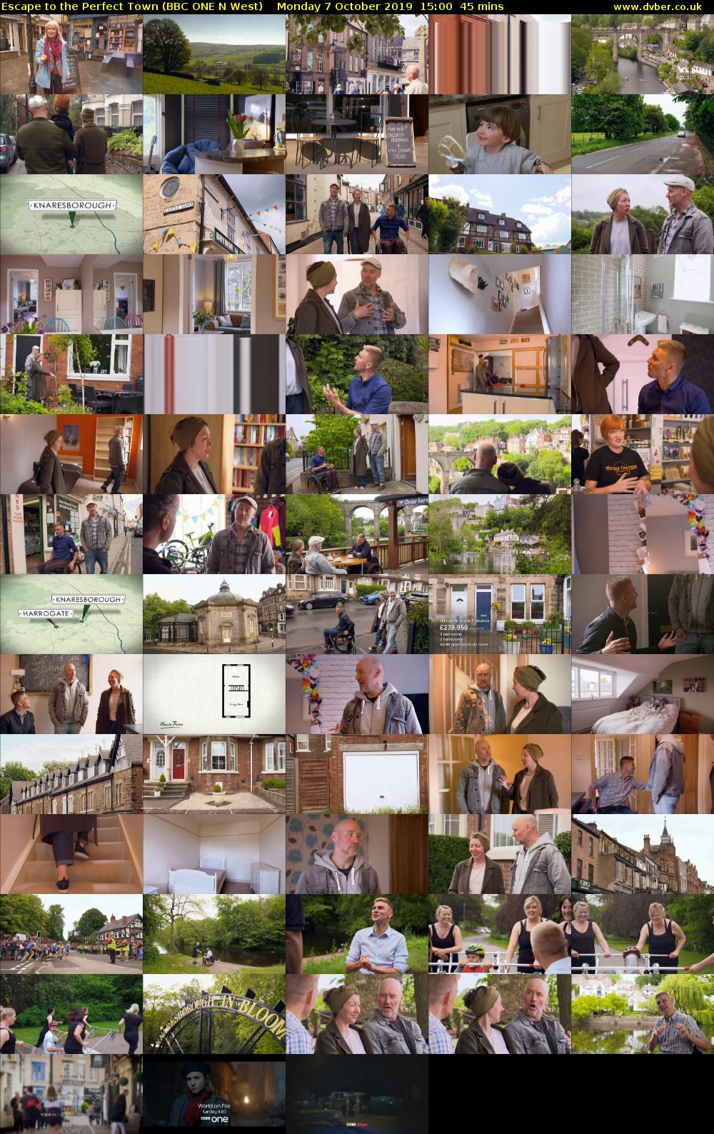 Escape to the Perfect Town (BBC ONE N West) Monday 7 October 2019 15:00 - 15:45