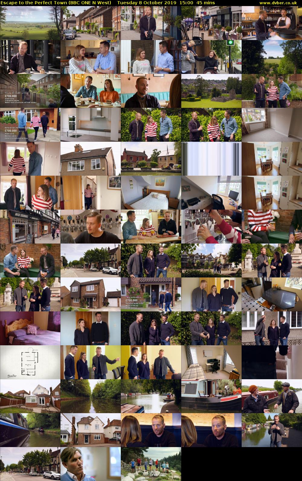 Escape to the Perfect Town (BBC ONE N West) Tuesday 8 October 2019 15:00 - 15:45