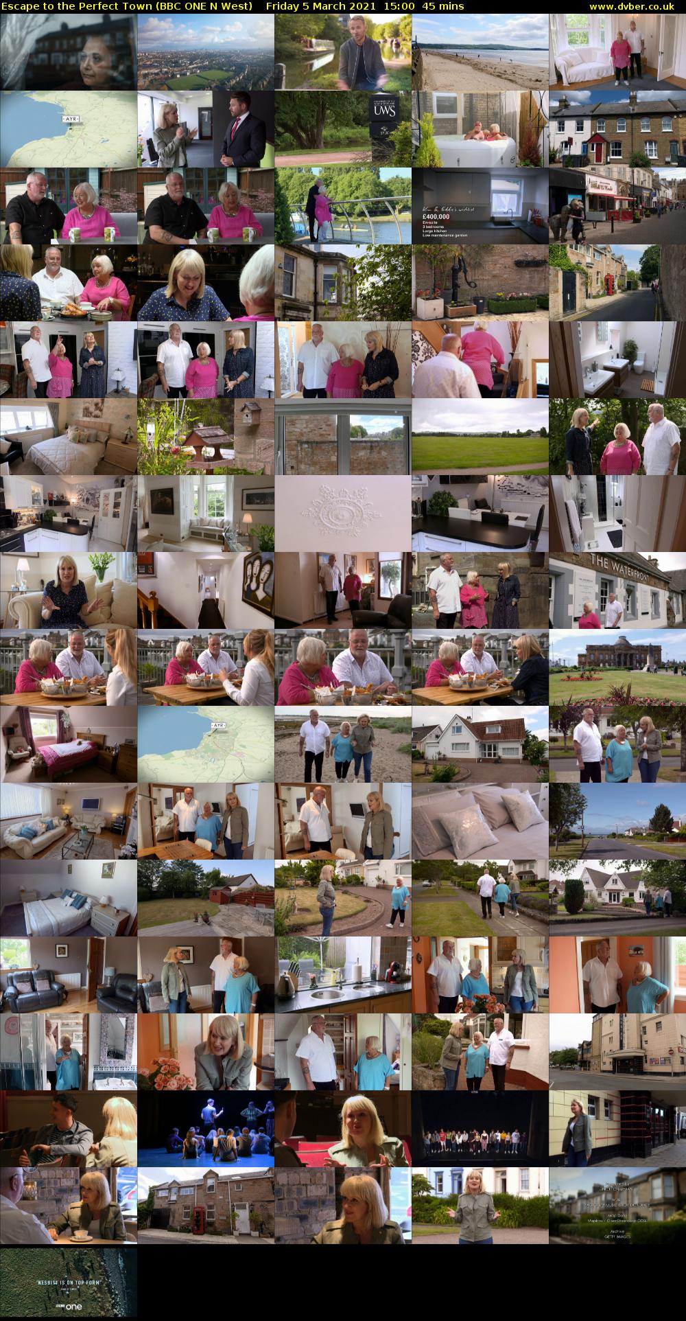 Escape to the Perfect Town (BBC ONE N West) Friday 5 March 2021 15:00 - 15:45