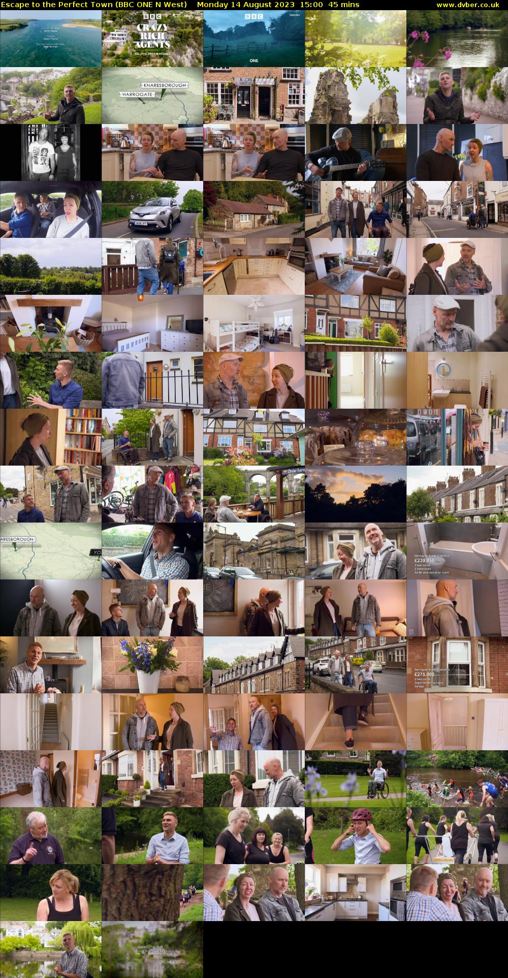 Escape to the Perfect Town (BBC ONE N West) Monday 14 August 2023 15:00 - 15:45