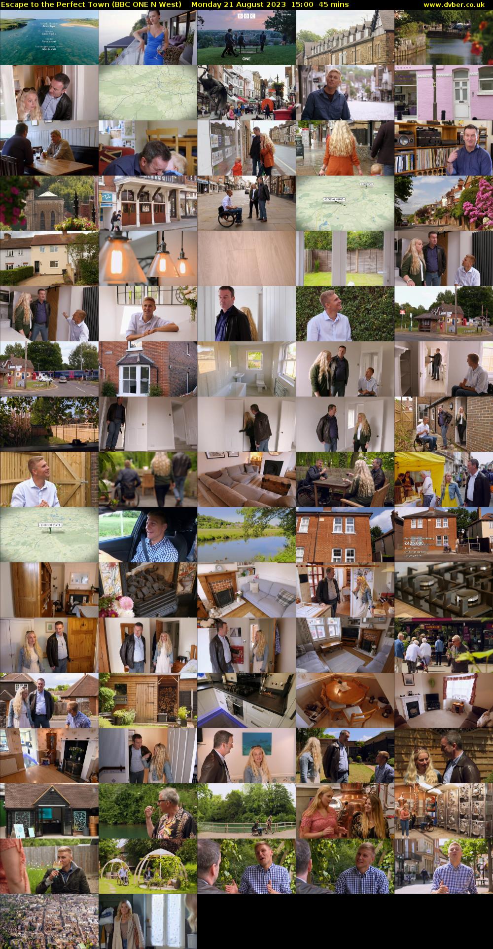 Escape to the Perfect Town (BBC ONE N West) Monday 21 August 2023 15:00 - 15:45