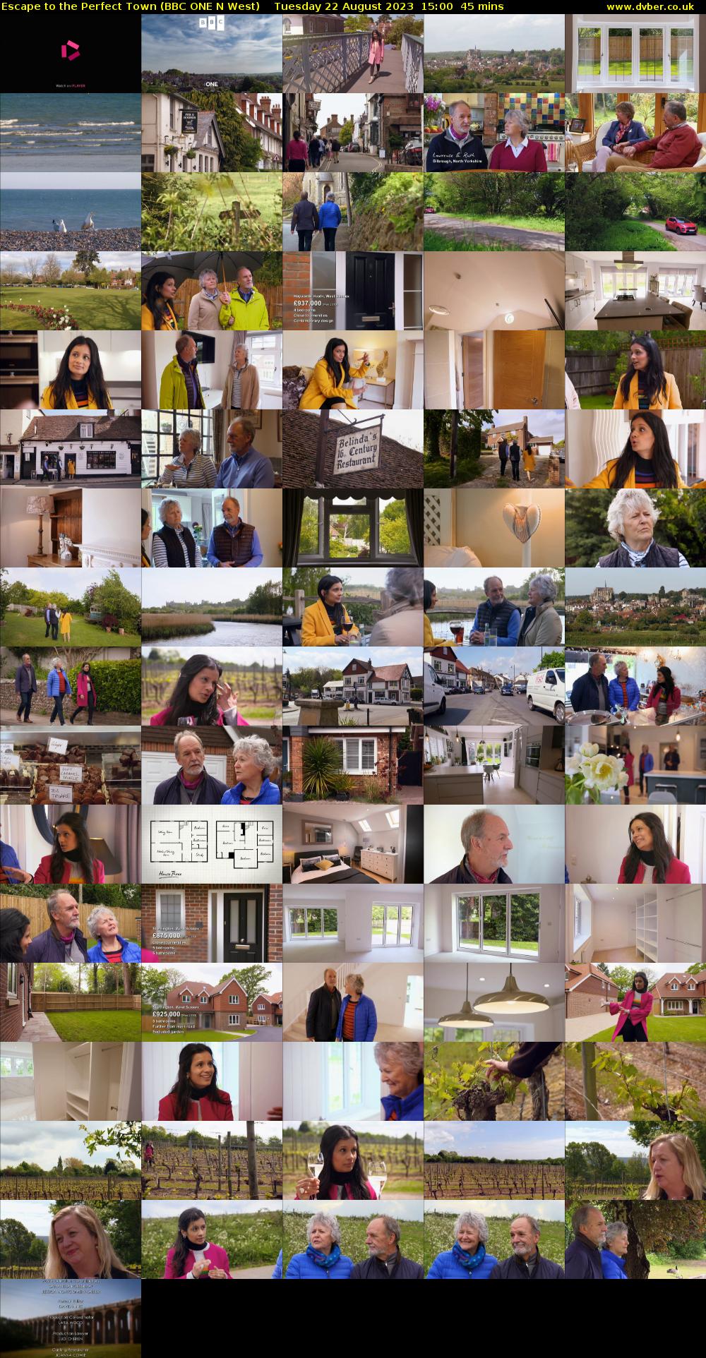 Escape to the Perfect Town (BBC ONE N West) Tuesday 22 August 2023 15:00 - 15:45