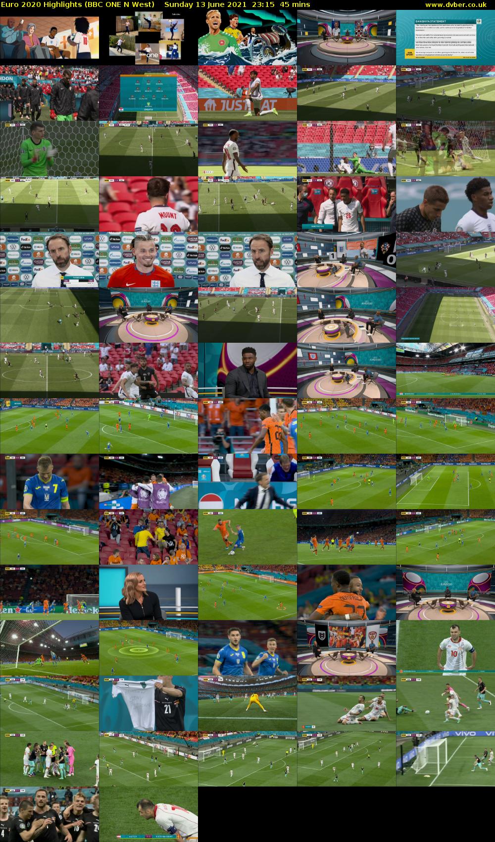 Euro 2020 Highlights (BBC ONE N West) Sunday 13 June 2021 23:15 - 00:00