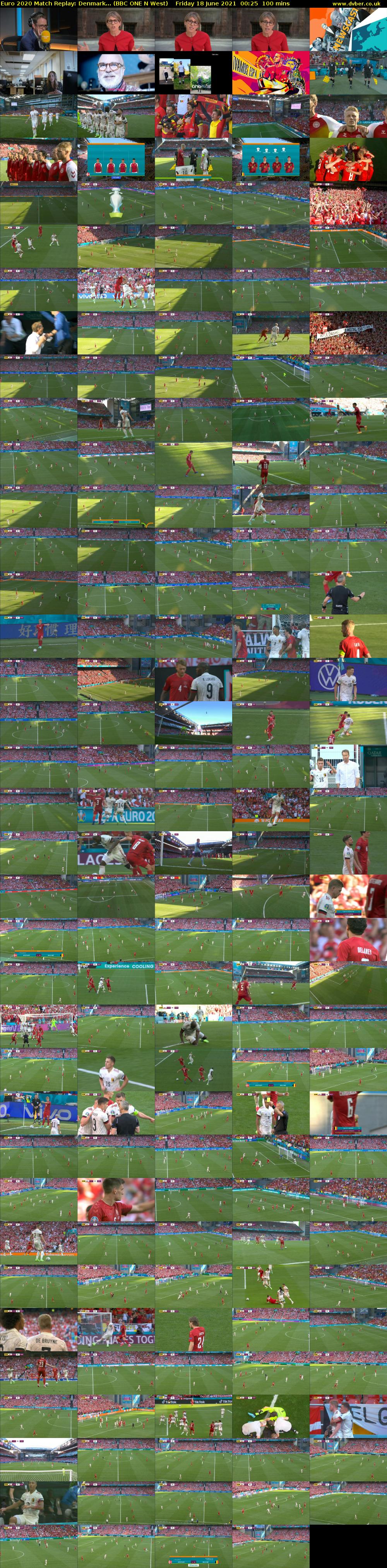 Euro 2020 Match Replay: Denmark... (BBC ONE N West) Friday 18 June 2021 00:25 - 02:05