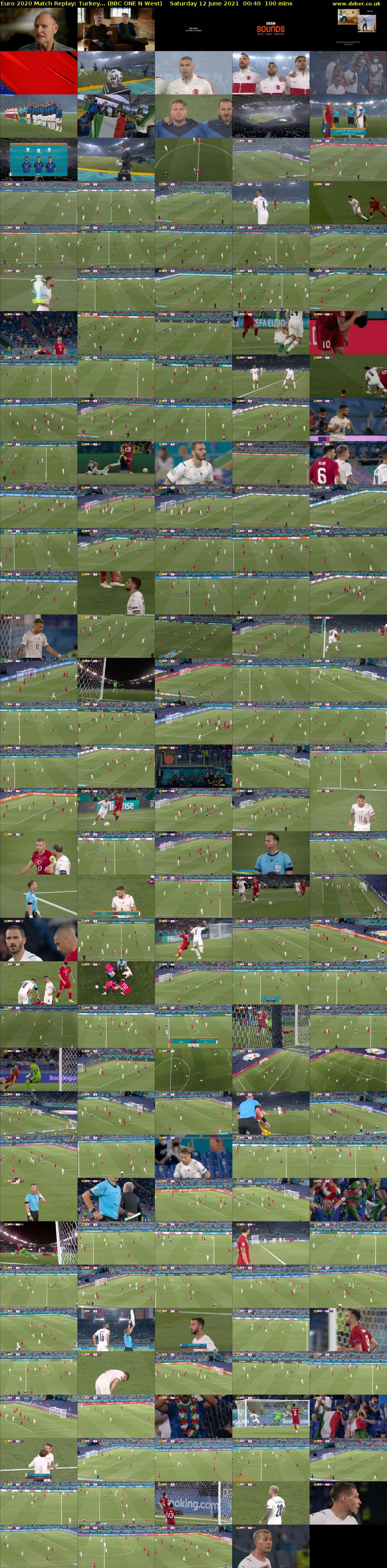 Euro 2020 Match Replay: Turkey... (BBC ONE N West) Saturday 12 June 2021 00:40 - 02:20