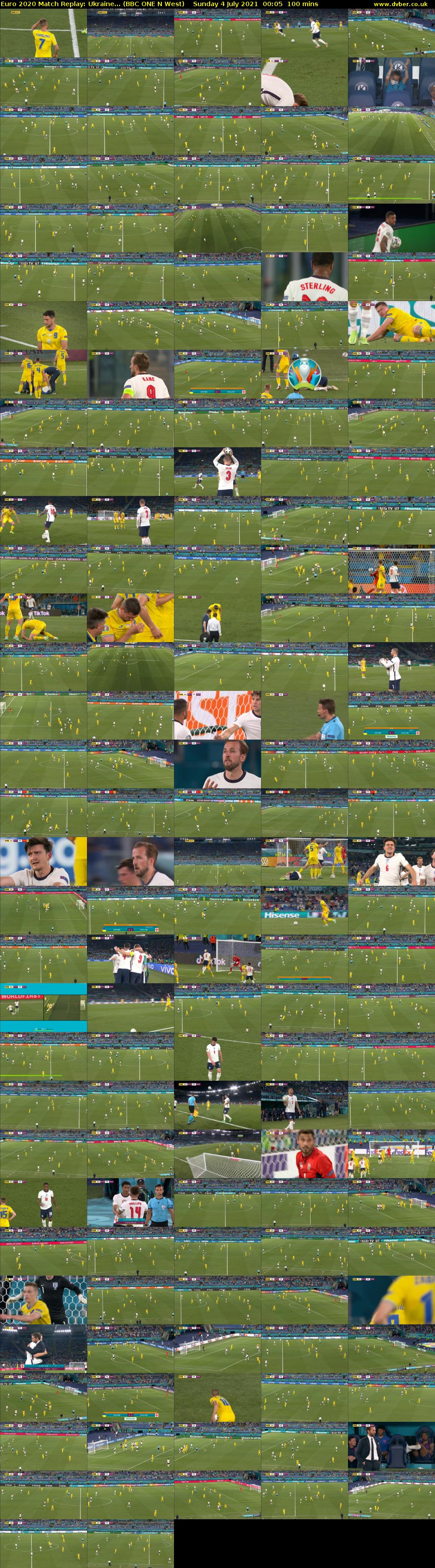 Euro 2020 Match Replay: Ukraine... (BBC ONE N West) Sunday 4 July 2021 00:05 - 01:45