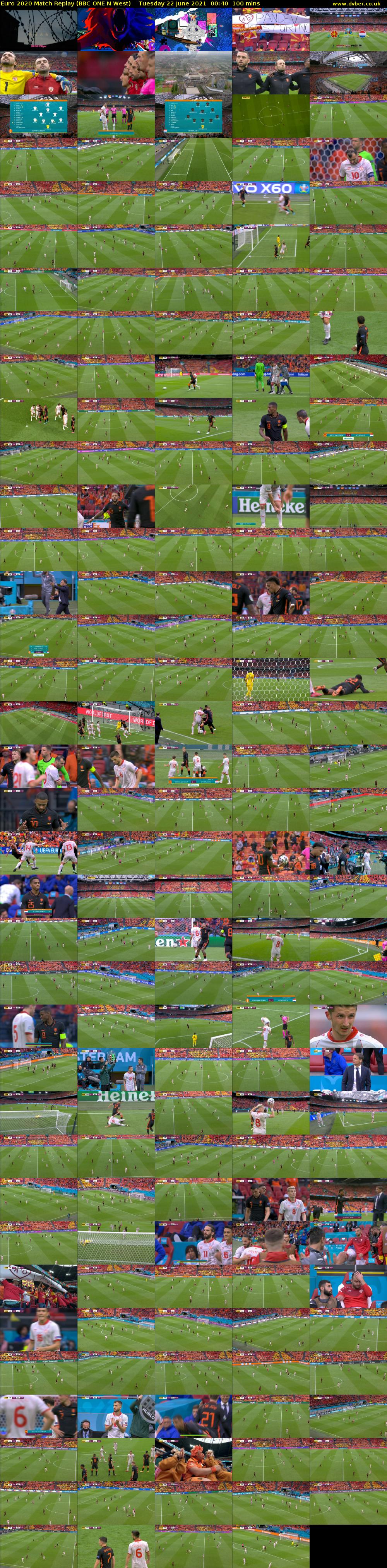 Euro 2020 Match Replay (BBC ONE N West) Tuesday 22 June 2021 00:40 - 02:20