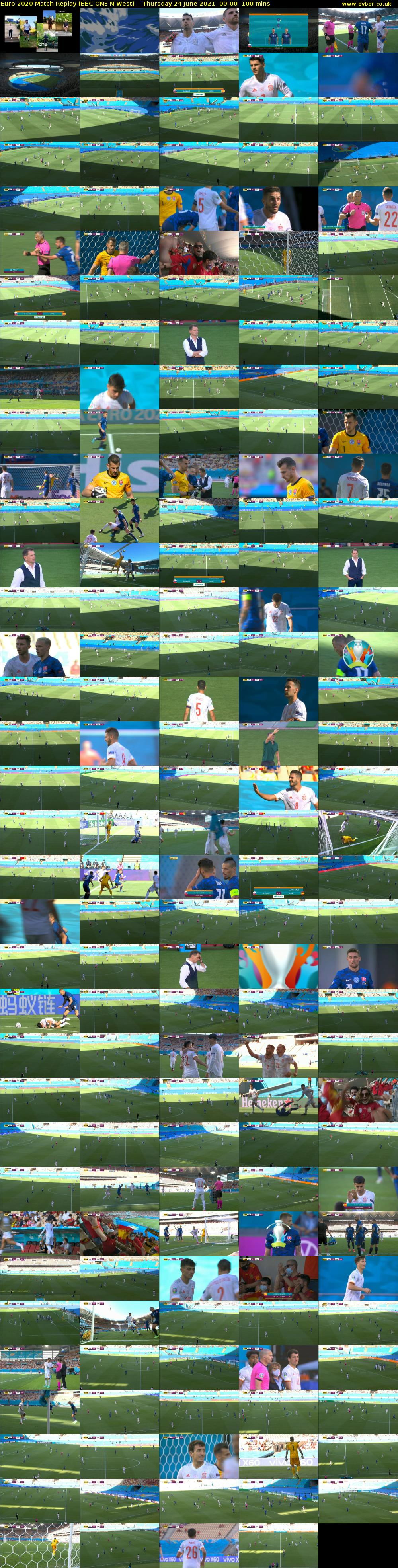 Euro 2020 Match Replay (BBC ONE N West) Thursday 24 June 2021 00:00 - 01:40